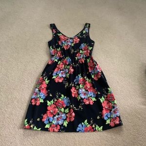 Floral Dress with Back Cutout